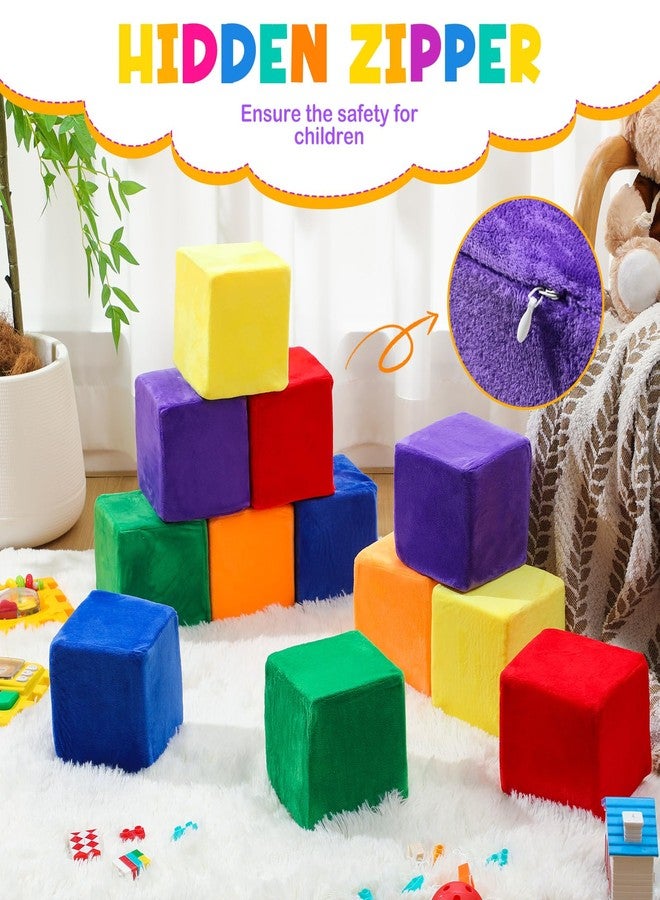 Vercraft 12 Pieces Foam Building Blocks Plush Colorful Foam Stacking Building Blocks Soft Giant Fun Throwing Toys for Birthday Learning Gift - Image 4